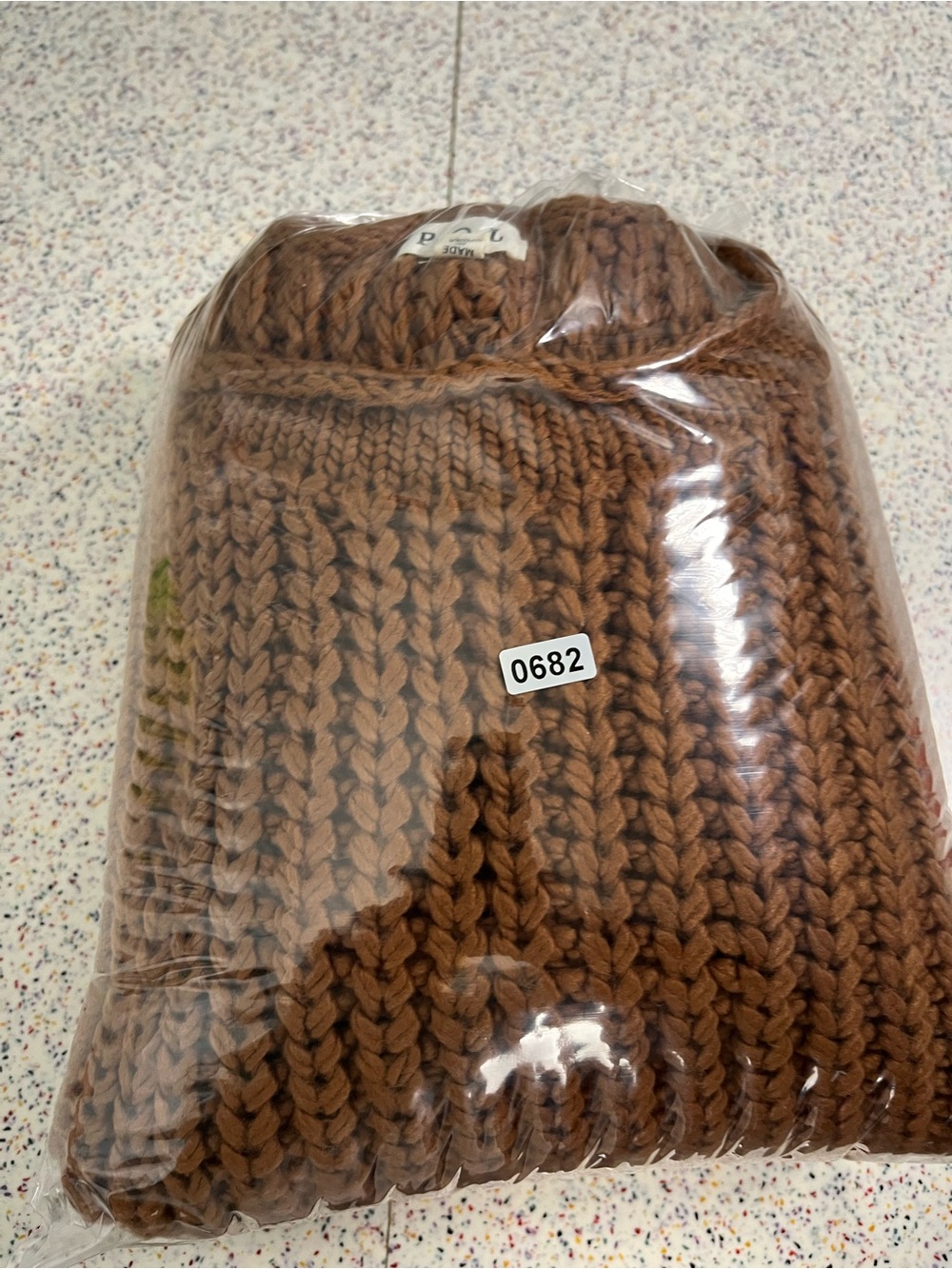 Anthropologie POL Fisherman Sweater Chunky Knit Oversized Rust Women’s Size S - Picture 8 of 8